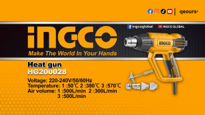 INGCO 2000W HEAT GUN | 3 STAGE | HG200078 HG200058
