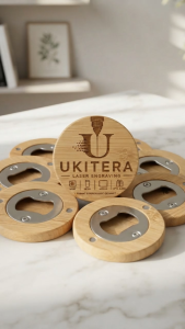 Personalized Round Bamboo Bottle Opener with Magnets | Free Custom Engraving | Wooden Bottle Opener Souvenir & Giveaway | Wedding Birthday Baptism Anniversary & Party Favor | Personalized Gift for Guests Friends Family Ninong & Ninang