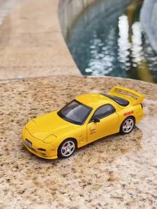 MAKEDA | 1:32 RX7 Sports Car Model Toys Alloy Diecast Miniature Supercas Doors Opened Pull Back Sound Light Simulation Interior Kid Gifts