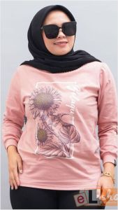 KAOS ZOLAQU TERBARU 2024 PAKAIAN WANITA LENGAN PANJANG ATASAN JUMBO OFFICIAL STORE AGEN RESMI PINK