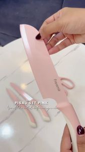 [Produk Baru] freemir Pisau Pink Set 4 Pink Set Lengkap Pisau Gratis Gunting