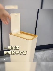 10.5L/15L Portable Trash Can With Cover Kitchen Bathroom Rubbish Bin Large capacity Trash Bin Square tong sampah bertutup dapur 厨房卧室垃圾桶