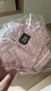Bộ Đồ Ngủ Cotton Màu Hồng Mùa Thu Cho Búp Bê 20 Cm Kèm Mặt Nạ Ngủ Và Gối Quần Áo Búp Bê Mặc Nhà Đồ Ngủ Cho Búp Bê