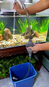 2.1 Meters Pipe Aquarium Siphon Manual Pump Sand Washer Gravel Cleaner For Fish Tank Water Change