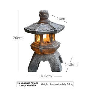 Solar Chinese Style Stone Imitation Garden Lamp