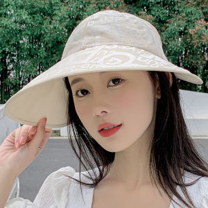 Lightweight Running Sun Hat Lace Empty Top Outdoor Travel Hat Thin Sunshade Cap Leisure Style Polyester Fiber Big Brim Hat