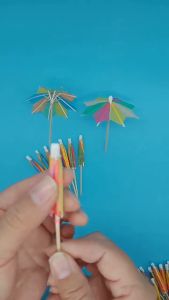 50Pcs Paper Umbrella Toothpick Decoration Toothpick Umbrella for Coctktail Drink Dessert Cake