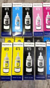 หมึกเติม Epson L800 L1800 L850 L805 L810 (เกรดพรีเมี่ยม 673 )