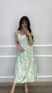SV 6747 - Privera Silky Dress | Silvervogue | Gaun Maxi Printed Silk Pakaian Wanita