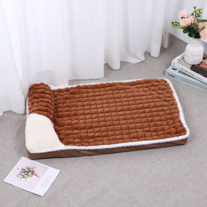 ที่นอนสุนัข พร้อมหมอน ถอดซักได้ ผ้านิ่มนอนสบาย มีไซส์ใหญ่ถึง  ที่นอนหมาเเมว เตียงหมาเเมว นุ่ม สบาย