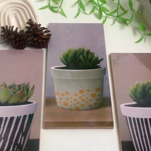 Hiasan Dinding Pot Bunga & Poster Kayu Dekorasi Kamar Rumah