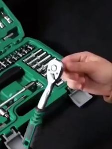 72 Teeth / 53 pcs Drive Socket Set SAE and Metric Hex Bit Socket Set Ratchet Wrench Set with Mechanic Tool Kits for Auto Repai