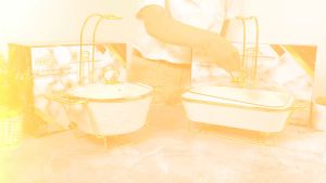 FIORENZA wadah saji prasmanan bulat dan segi White marble series keramik tutup kaca / soup warmer casserole type LGM-712-RG