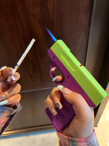Windproof Inflatable Lighter Handgun Personalized Creativity Gun Type Toy Thick Medium and Thin Branch Cigarette Box As A Gift for Boyfriend