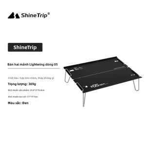 ShineTrip | Bàn Gấp Nhẹ Di Động ShineTrip Hợp Kim Nhôm Hai Mảnh Tháo Rời Dùng Ngoài Trời Nướng BBQ Uống Cà Phê Trà