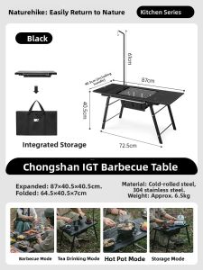 NatureHike | Portable Campfire Cooking Grill Barbecue Table