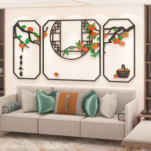 Tranh 3D Tường Sofa Phòng Khách Trang Trí Tường Phim TV Năm Mới Tranh Tường Chống Thấm Nước Acrylic Hiện Đại Tối Giản Chủ Đề Hoa