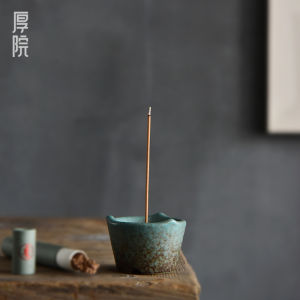 Mini Ceramic Incense Burner Stand Home Decorative Accessories Thick Yard Natural Color Retro Style Small Size Stand