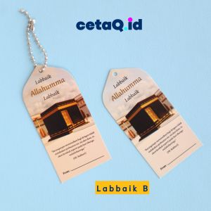 [Isi 5 pcs] Hang Tag Souvenir Haji Umrah / Handtag Tasyakuran Hajj  / Hangtag oleh - oleh Haji Tali