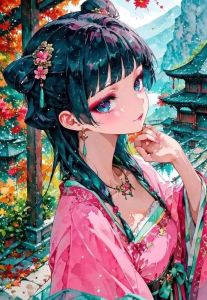 Bandai | Diamond Painting The A-Apothecary D-Diaries Japanese Anime M-Maomao And J-Jinshi Diamond Mosaic Handmade Art Gift Home Decor