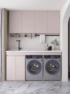 MAKEMINGTUO | Custom Link Honeycomb Aluminum Laundry Cabinet with Integrated Washing Machine and Dryer