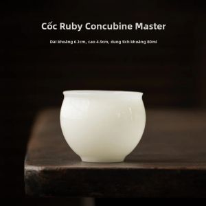 Sang Trọng Ngọc Sứ Tre Khớp Tách Trà Gốm Bát Trà Bình Nước Nếm Trà Mùi Cốc Chazhan Master Ly Teaset Vật Trang Trí