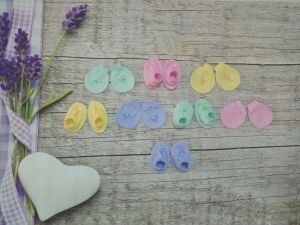 Set 5 Bộ bao tay bao chân cho bé sơ sinh màu cổ bo chất liệu vải 100% cotton thương hiệu MINTUU