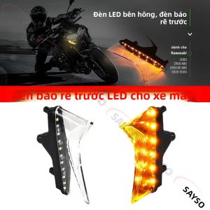 2PC LED Xe Máy Trước Đèn Tín Hiệu Xoay Trắng & Hổ Phách Đèn Chạy Ban Ngày Cho Kawasaki Z900 Z650 2024