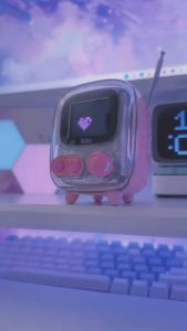 Loa bluetooth Divoom Tiivoo 2 màn hình LED 128x128 pixel dải âm cao treble trong suốt chip radio dò tần số tự động