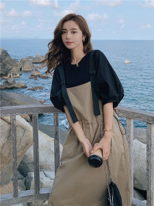 White Cotton Bubble Sleeve T-Shirt Womens Fashion Slim Fit Short Style Summer New Design Pure Color round Neck Top Trendy