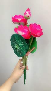 Cành hoa sen giả cao 50 cm