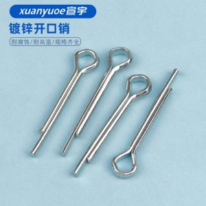 Galvanized Carbon Steel Spring Pin Clip Positioning Insertion Axis Nail M1-M12 Open End Lock Nuts Hardware Tools Fasteners