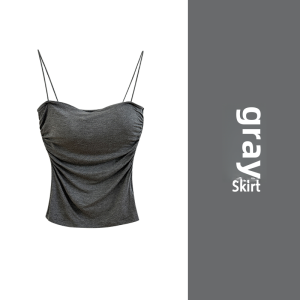 White Pure Desire Beautiful Pure Vest Womens Style with Chest Pad Camisole Shirt Matching Inner Wear Outer Wear Backless Top