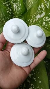 Nắp ấm sứ đường kính nắp 5cm-6cm-7.5cm - nắp ấm pha trà sứ trắng đẹp