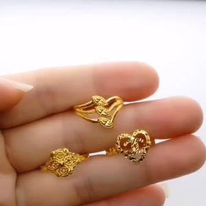 Cincin Pelbagai Saiz 20~22 Emas 916 Yon Hing