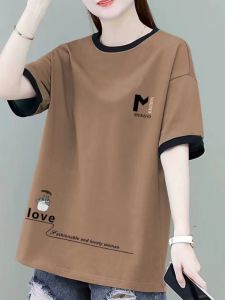QIAOXIZI | Womens Plus Size Loose Summer T-shirt for Middle-aged Ladies