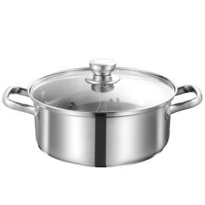 Stainless Steel Dual-compartment Pot Flat Bottomed For Commercial Electric Stove