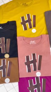 MOTIF HI LERIST - KAOS OVERSIZE WANITA WITH SAY HI COTTON COMBED BAJU KAOS DISTRO LERIST