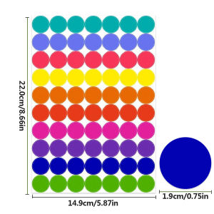 Round Spot Circles Sealing Stiker Paper Labels Coloured Dot Stickers Adhesive Package Label Party Decoration