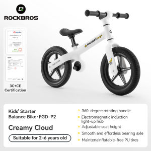 【Local Delivery】ROCKBROS Balance Bike for Kids 2-6 Years Old Light Weight 360° Rotation Bicycle Front End Multifunctional Childrens Bicycle Safety Baby Scooter