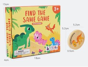 Children Wooden Toy Memory Find The Same Dinosaur Matching Jigsaw Puzzle Game Montessori Baby Educational Toys For Kids