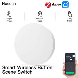 Tuya Zigbee Smart Home Wireless Button SOS Emergency Caller Multiple Modes Automation Scenario Switch Battery Powered