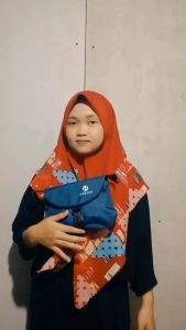 Slingbag Pria / wanita korean style casual waterprooff slim HUNTER navy