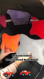 Headrest Bantal Mobil Sandaran Bantal Leher Car Seat Polos