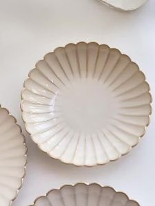 1/2PCS Nordic White Bowls Dinner Plates Ceramic White Glaze Tableware Set Western Steak Dish Salad Bowl Vegetable Fish Plate