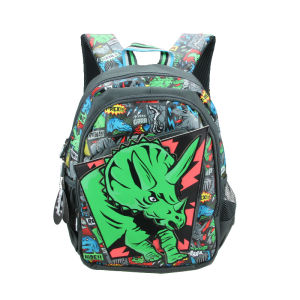 Australia smiggle original childrens schoolbag boy green Triceratops modeling cool backpack 14 inch Kids shoulder bags 3-7 year