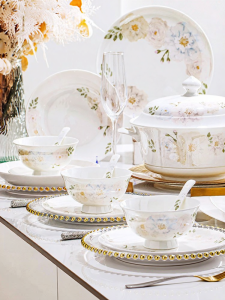 YICHEN | Bộ Dụng Cụ Ăn Mới Gốm Jingdezhen Thẩm Mỹ Cao