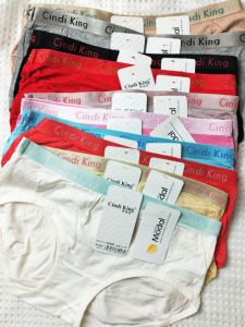 Antibacterial Breathable Mid-Waist Full-Coverage Briefs Pure Color Young Womens Underwear Simple Design XL Size Triangle Panties