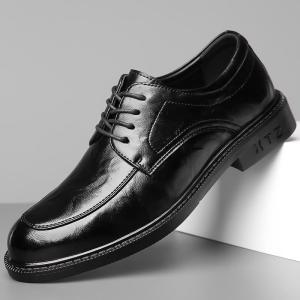 Breathable Height Increasing Mens Business Casual Leather Shoes