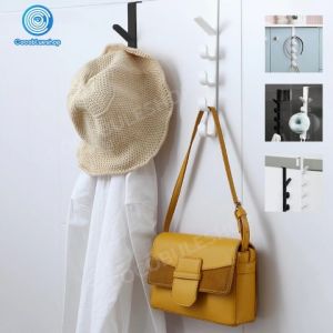 5ตะขอ อเนกประสงค์ การแขวนหลังประตู ตะขอแขวนประตู และกับขอบประตู ไม่ต้องเจาะ ติดตั้งง่าย